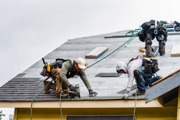 Professional Gutter Installation technician working in Parkton, NC
